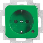 Shuttered. With screwless terminals. DP (2 P + E) With transparent lens. LED colour green. 2CKA002013A5466 | 4011395260289