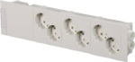 Ready-to-install 2-gang socket outlet that contains an end package, covers, a junction box with strain-reliefs and a 3 connectors. Approved for 3-phase linking. 2TKA00000821 | 6438199002132