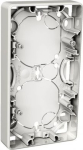Mounting box, Exxact, surface mount, 2-gangs, low (21mm), IP21, white WDE002352 | 3606480209550
