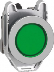 Pilot light, Harmony XB4,metal, green flush mounted, 30mm, universal LED, plain lens, 24V AC DC XB4FVB3 | 3606489580490