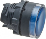 Head for illuminated push button, Harmony XB5, blue flush, 22mm, BA9s bulb, spring return, unmarked ZB5AW36 | 3389110909999