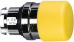 Head for non illuminated push button, Harmony XB4, yellow mushroom 30mm, 22mm, spring return, unmark ZB4BC54 | 3389110888416