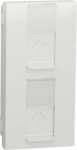 Cover plate for 2xRJ45 socket, Keystone/Systimax, 1 module, white, New Unica NU946218 | 3606489458959