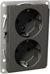 Double socket-outlet, earthed, anthracite, Exxact WDE003184 | 3606480204173