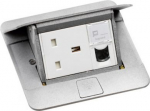 Pop-up box to be equipped - 3 modules - matt aluminium finish 054010 | 3245060540104