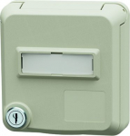 Panel mounted socket Cepex with lock and labelling field 32A, 5P, 6h, 400V, IP54, pearl white 4880 | 4015394314882