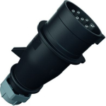 Plug AM-TOP R 16A 7p 7h 500V IP44 screw connection technology nickel plated contacts highly heat resistant contact carrier single part body 1055 | 4015394007067