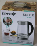 SALE OUT. Gorenje K17GDWII Kettle, Electric, Capacity 1.7 L, Power 2200 W, Stainless steel | SALE OUT. | Gorenje Kettle | K17GDWII | 2200 W | Electric | 1.7 L | 360&deg; rotational base | Stainless steel/Glass | Stainless steel/Transparent | DAMAGED PACK ...