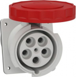 Panel mounting socket, Mureva PK, angled, 125A, 3P+N+E, 400V, IP67 81295 | 3303430812951