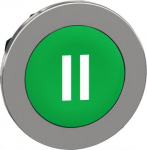 Head for illuminated push button, Harmony XB4, metal, green flush, 30mm, spring return, white marked ZB4FA336 | 3606489581008