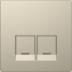 Cover plate for 2-gang, RJ45-Connector, sahara, Merten System M MTN4572-6033 | 3606480890376