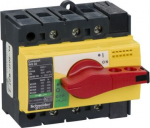 switch disconnector, Compact INS40, 40A, with red rotary handle and yellow front, 3 poles 28916 | 3303430289166
