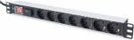 Digitus | 1U Aluminum PDU, rackmountable, 7x safety outlet 16A Plug, 250VAC 50/60Hz, switch, surge protection | DN-95407 DN-95407 | 4016032339335