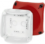 Junction box DK 0400 R 104x104x70mm without terminals, grey with red lid IP66 62000037 | 4012591125280