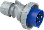 CEE Industrial plug 5x16A (3P+N+PE) 9h IP67 TT SHARK blue/grey 0152-9TT | 9003399398469