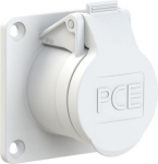 CEE flanged socket 2x32A 12h 42VAC 50/60Hz IP44/IP54 TWIST white 70x70 392-12V | 9003399049927