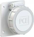 CEE flanged socket 2x16A 10h 24/42VDC IP66/IP67 white TWIST 75x85 3822-10F87V | 9003399308345