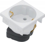1-gang Schuko-socket-outlet Rastec 45, 2-pole 20&deg; 16A/250V pure white ESR1209010 | 4012002245927