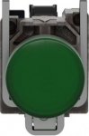 Green complete pilot light &Oslash;22 plain lens with integral LED 230...240V. range of product: Harmony XB4 - product or component type: complete pilot light - device short name: XB4 - fixing collar material: zamak - mounting diameter: 22 mm - operator add ...