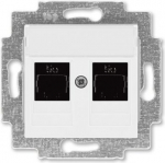 2xRJ45 DATA outlet CAT5, 5014H-A51018 03W, white, Levit 2CHH296118A6003 | 8592624111559