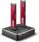AXAGON | USB-C 3.2 Gen2 - 2x NVMe CLONE DUAL SDD Dock Station | ADSA-M2C ADSA-M2C | 8595247906496