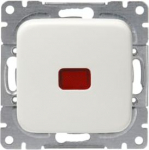 Switch with screwless terminals and rocker with clip-on fastening. The terminals are for max 2 rigid wires. Lamp included 2TKA000197G1 | 6410021060138