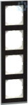 M-Pure Decor Frame, 4-gang, Wenge/a luminium, M-Pure Decor MEG4040-3671 | 4042811180867