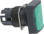 Head for non illuminated push button, Harmony XB6, green rectangular flush, 16mm, integral LED, spri ZB6DA3 | 3389110775501