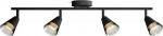 Ceiling/wall spotlight Cleft, GU10, 4x5W, IP20, black 929004108801 | 8720169300033