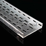 Cable tray with integrated coupling KZI 35x100 from sheet 0,75 mm superficial treatment hot dip galvanized, perforated, with embosy for augmentation of rigidity and solidity. KZI 35X100X0.75_F | 8595057696419