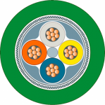 Industrial Ethernet FC TP Trailing Cable, 2x2 (PROFINET Type C), TP installation cable for Connection to FC outlet RJ45, for cable carrier applications, 4-core, shielded CAT. 5, Sold by the meter (4 million bending cycles), delivery unit max. 2000 m, ...