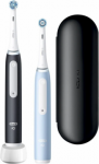 Oral-B | Electric Toothbrush Duo Pack | iO3 Series | Rechargeable | For adults | Number of brush heads included 2 | Number of teeth brushing modes 3 | Matt Black/Ice Blue IO3 MATT BLACK ICE B | 8006540731772