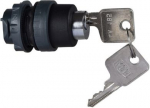 Key-operated pushbutton head &Oslash;22 push-turn release Dom 4A185. range of product: Harmony XB5 - device short name: ZB5 - mounting diameter: 22 mm - type of keylock: Dom 4A185 - key withdrawal position: rest position - locking position: rest position. Z ...