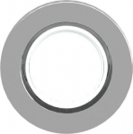 Head for pilot light, Harmony XB4, flush mounted, white, 30mm, with plain lens, universal LED ZB4FV013 | 3606489582531