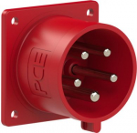 CEE-flanged plug 5x32A (3P+N+PE) 6h IP44 red 75x75 625-6F7V | 9003399068584