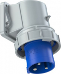 CEE-flanged plug compact 3x63A (2P+PE) 6h IP67 POWER TWIST blue 77733-6K | 9003399904561