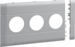Frontplate 3-gang socket outlet for BR 120 stackable halogen light grey GB12030K7035 | 4012740858274