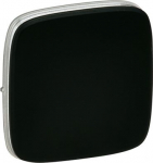 Cover plate Valena Allure - one/two-way switch or push-button - black 755008 | 3414970481481