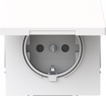 Without claws.   With screwless terminals. DP (2 P + E).   With hinged lid.   Shuttered.   Protection class IP44 by adding 20 WD-4X 2CKA002018A1579 | 4011395320846
