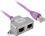 This Daisy chain tap is an accessory for variable speed drives of Altivar range. It is equipped with 2 RJ45 connectors for connecting CANopen bus in a daisy chain and one cordset equipped with an RJ45 connector for connecting the drive. It also compr ...