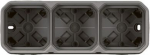 PLEXO 3 GANG BOX HORIZONTAL AND VERTICAL - GREY 069680L | 3414971881280