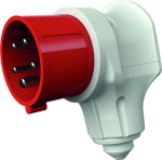 Angled plug VarioTOP R 16A 5p 6h 400V IP44 screw connection technology nickel plated contacts highly heat resistant contact carrier cover in light grey (similar to RAL 7035) 3982 | 4015394119579
