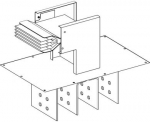 Flat elbow feed unit, Canalis KTA, aluminium, 3200A, 3L+N+PE, made to measure dimensions, neutral N3 KTA3200ER43 | 3606485022178