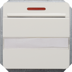 Key card switch, 1 change-over contact, illuminated, titanium white, DELTA profil 5TG4811 | 4001869199702