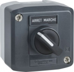 Complete control station, Harmony XALD, dark grey 1 selector switch &Oslash;22 mm standard handle 1 NO XALD134H7 | 3389119414111