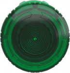 Head for illuminated push button, Harmony XB5, plastic, green mushroom 40mm, 22mm, latching turn to ZB5AW733 | 3389110666847