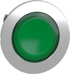 Head for illuminated push button, Harmony XB4, metal, green flush, 30mm, spring return, universal LE ZB4FW333 | 3606489582661