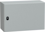 Wall mounted steel enclosure, PanelSeT S3D, plain door, with mounting plate, 400x600x250mm, IP66, IK NSYS3D4625P | 3606480159503