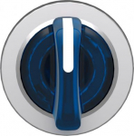 Head for illuminated selector switch, Harmony XB4, metal, blue handle, 30mm, universal LED, 3 positi ZB4FK1863 | 3606489582364