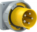 CEE-flanged plug 5x125A (3P+N+PE) 4h IP67 POWER TWIST yellow 645-4 | 9003399233098